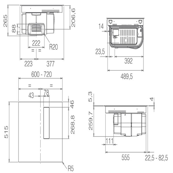 Płyta z okapem Elica NikolaTesla FIT 3Z 72 cm BL/A/72 - obrazek 7